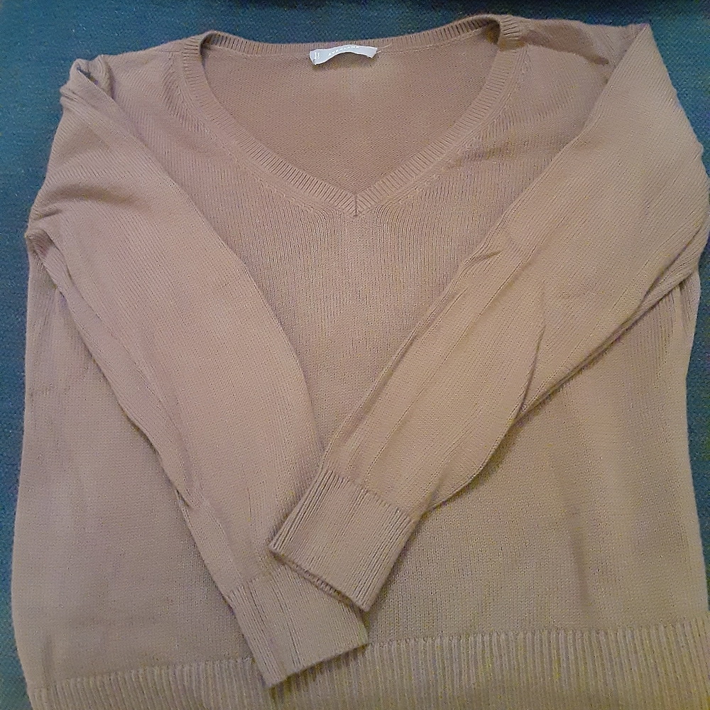 Everlane XS soft cotton square v-neck sweater